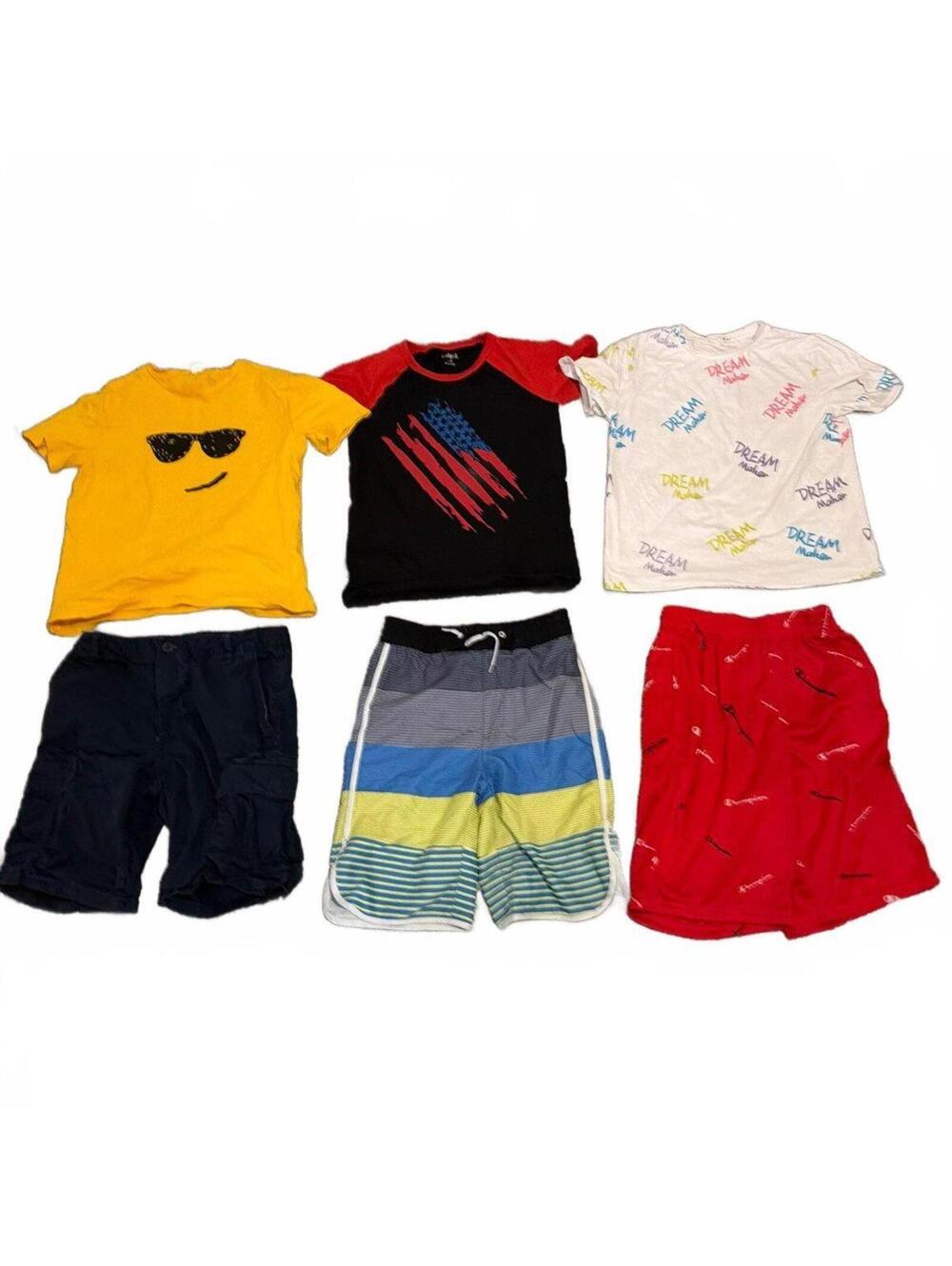 Kids Boys Large 3 Outfits Lot - includes SHEIN, kidpik, Champion,